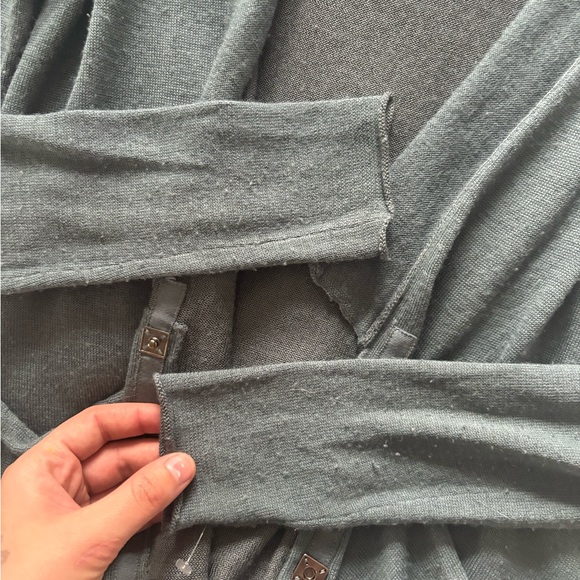 Free People Teal Wool Blend Cardigan Sweater - Picture 3 of 6